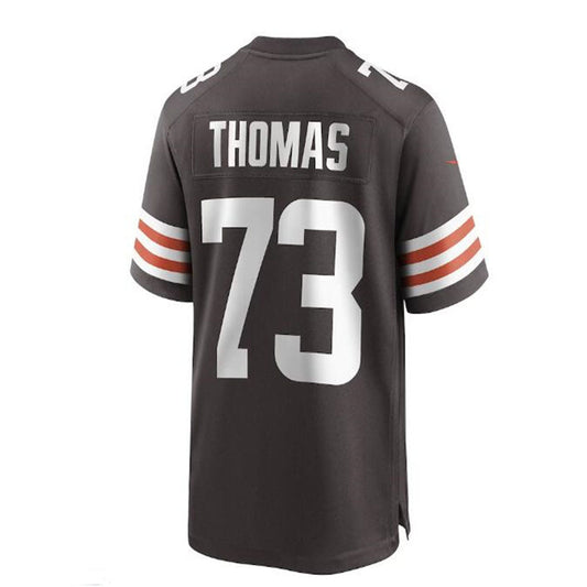 C.Browns #73 Joe Thomas Retired Game Player Jersey - Brown Stitched American Football Jerseys