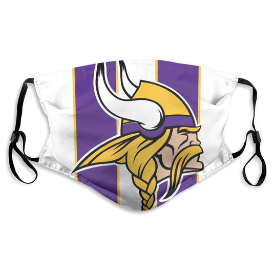 Custom Football Personalized MN. Viking 01- White Dust Face Mask With Filters PM 2.5