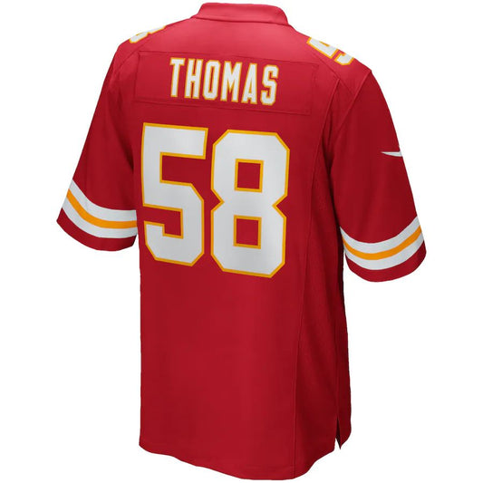 KC.Chiefs #58 Derrick Thomas Red Game Retired Player Jersey Stitched American Football Jerseys
