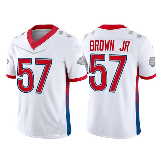 KC.Chiefs #57 Orlando Brown Jr. 2022 White Pro Bowl Stitched Jersey American Football Jerseys