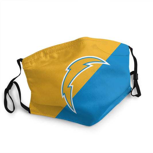 Custom Football Personalized Los Angeles Chargers Dust Face Mask With Filters PM 2.5