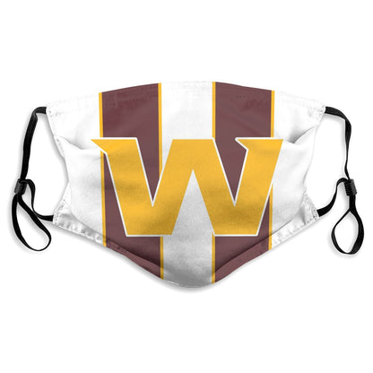 Custom Football Personalized WA.Football Team 01-White Dust Face Mask With Filters PM 2.5