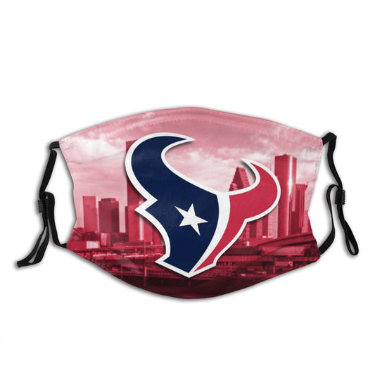 Print Football Personalized Houston Texans 6 Dust Face Mask With Filters PM 2.5