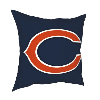 Custom Decorative Football Pillow Case Chicago Bears Navy Pillowcase Personalized Throw Pillow Covers