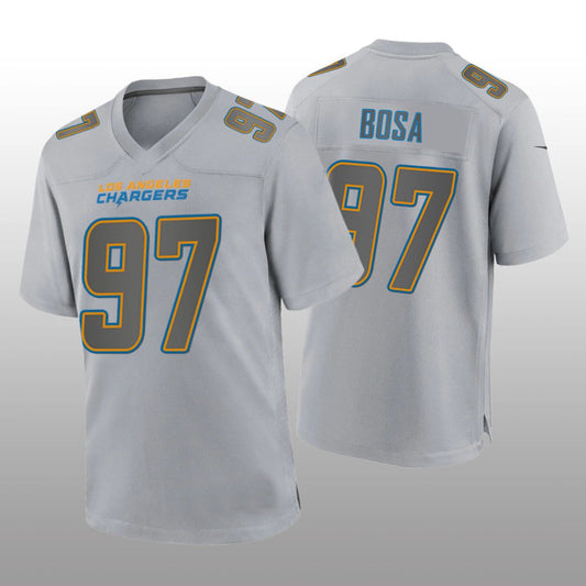LA.Chargers #97 Joey Bosa Gray Atmosphere Fashion Game Jersey Stitched American Football Jerseys