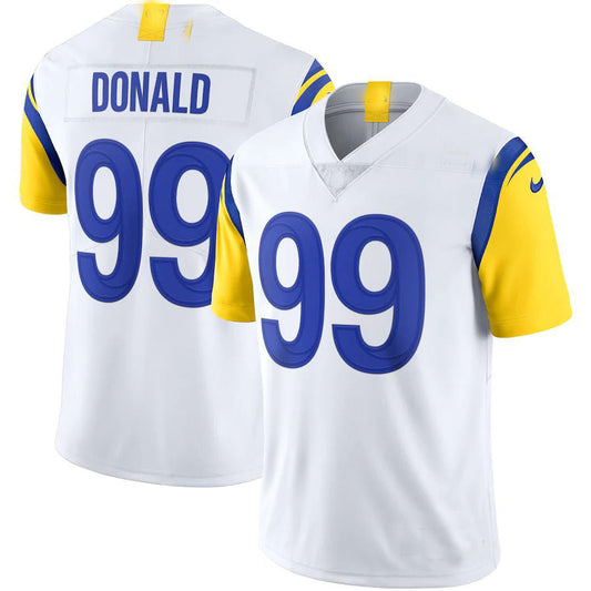 LA.Rams #99 Aaron Donald White Alternate Vapor Limited Jersey Stitched American Football Jersey