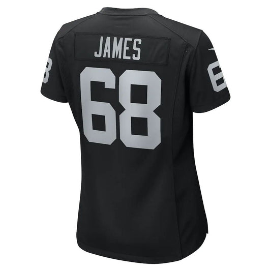 LV.Raiders #68 Andre James Black Game Jersey Stitched American Football Jerseys