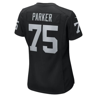 LV.Raiders #75 Brandon Parker Black Game Jersey Stitched American Football Jerseys