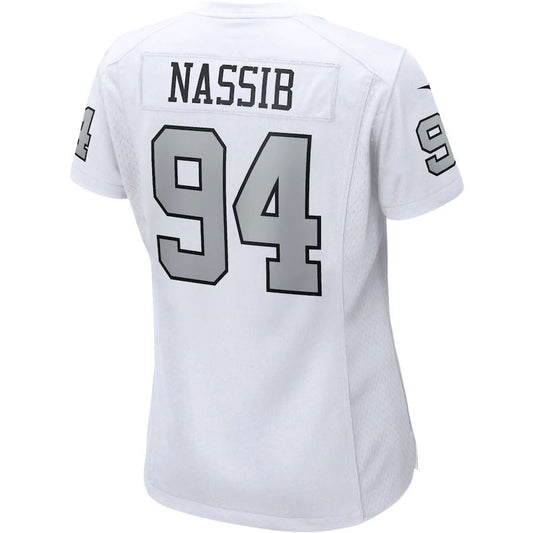 LV.Raiders #94 Carl Nassib White Alternate Game Jersey Stitched American Football Jerseys