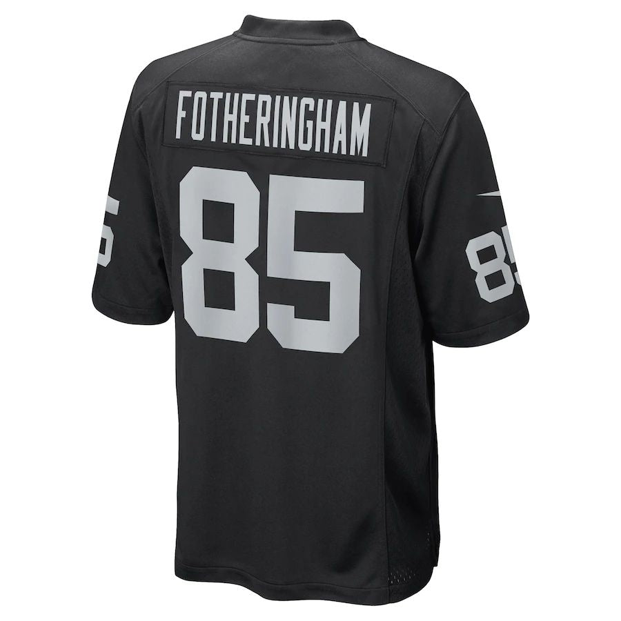 LV.Raiders #85 Cole Fotheringham Black Game Player Jersey Stitched American Football Jerseys