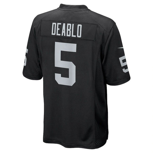 LV.Raiders #5 Divine Deablo Black Player Game Jersey Stitched American Football Jerseys