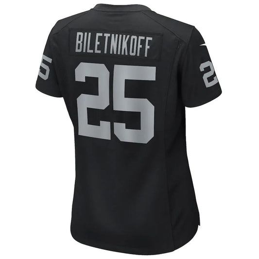 LV.Raiders #25 Fred Biletnikoff Black Game Retired Player Jersey Stitched American Football Jerseys