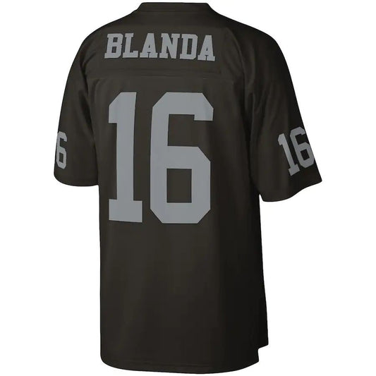 LV.Raiders #16 George Blanda Mitchell & Ness Black 1967 Legacy Replica Jersey Stitched American Football Jerseys