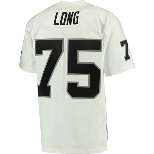LV.Raiders #75 Howie Long Mitchell & Ness White Retired Player Legacy Replica Jersey Stitched American Football Jerseys