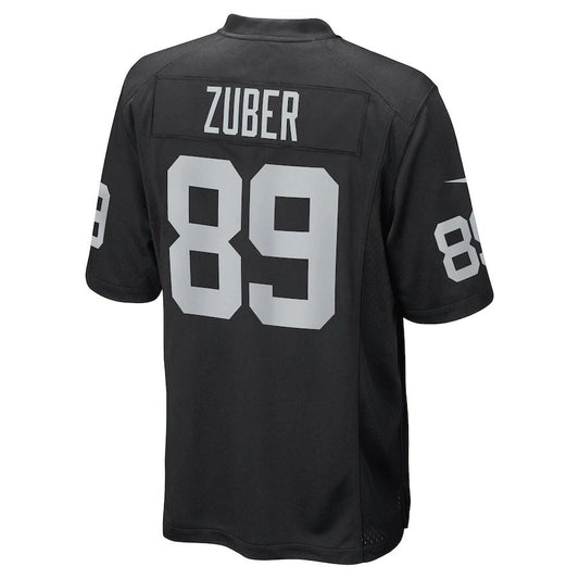 LV.Raiders #89 Isaiah Zuber Black Game Player Jersey Stitched American Football Jerseys