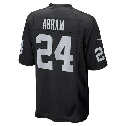 LV.Raiders #24 Johnathan Abram Black Player Game Jersey Stitched American Football Jerseys