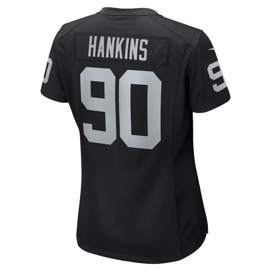 LV.Raiders #90 Johnathan Hankins Black Game Jersey Stitched American Football Jerseys