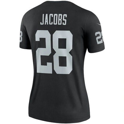 LV.Raiders #28 Josh Jacobs Black Legend Jersey Stitched American Football Jerseys