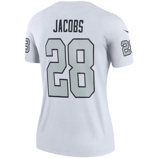 LV.Raiders #28 Josh Jacobs White Color Rush Legend Player Jersey Stitched American Football Jerseys
