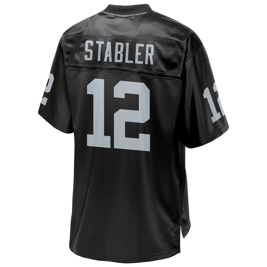 LV.Raiders #12 Ken Stabler Pro Line Black Retired Team Player Jersey Stitched American Football Jerseys