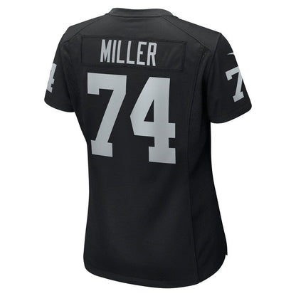 LV.Raiders #74 Kolton Miller Black Game Jersey Stitched American Football Jerseys