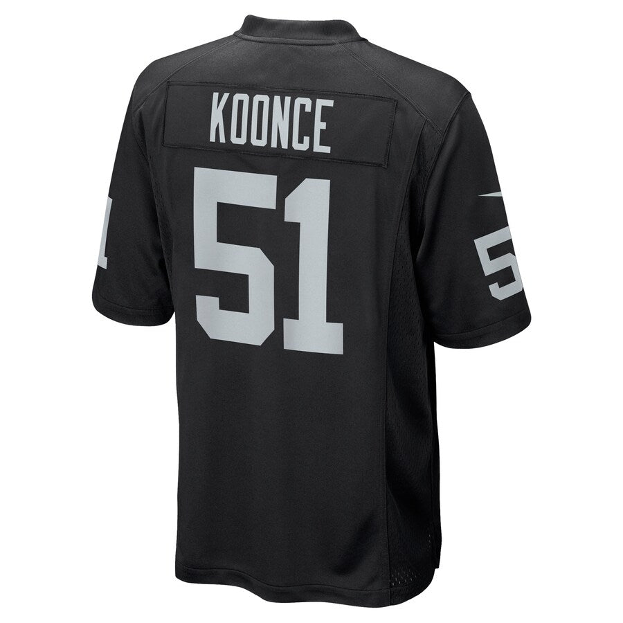 LV.Raiders #51 Malcolm Koonce Black Game Jersey Stitched American Football Jerseys
