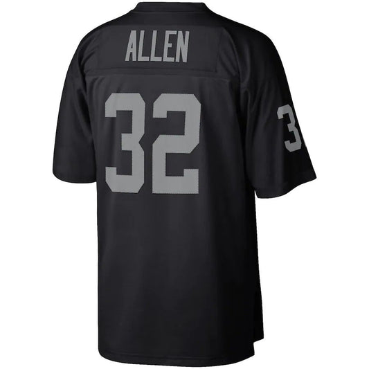 LV.Raiders #32 Marcus Allen Mitchell & Ness Black Retired Player Legacy Replica Jersey Stitched American Football Jerseys