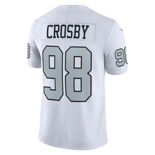 LV.Raiders #98 Maxx Crosby White Alternate Vapor Limited Jersey Stitched American Football Jerseys