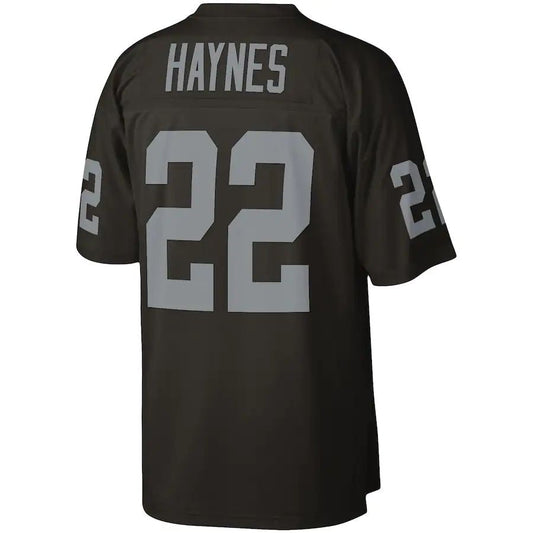 LV.Raiders #22 Mike Haynes Mitchell & Ness Black 1985 Legacy Replica Jersey Stitched American Football Jerseys
