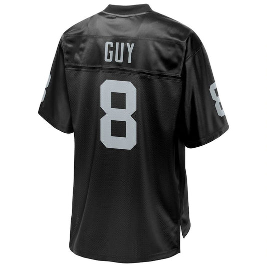 LV.Raiders #8 Ray Guy Pro Line Black Retired Player Jersey Stitched American Football Jerseys