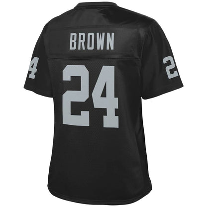 LV.Raiders #24 Tim Brown Pro Line Black Retired Player Jersey Stitched American Football Jerseys