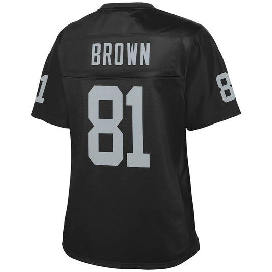 LV.Raiders #81 Tim Brown Pro Line Black Retired Player Jersey Stitched American Football Jerseys