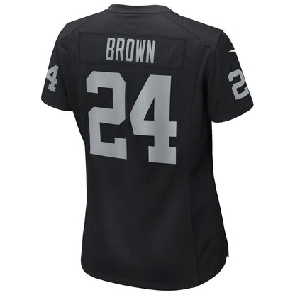LV.Raiders #24 Willie Brown  Black Game Retired Player Jersey Stitched American Football Jerseys