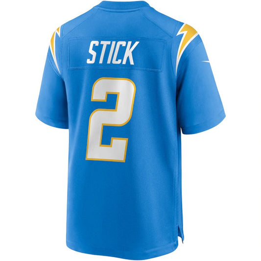 LA.Chargers #2 Easton Stick Powder Blue Game Jersey Stitched American Football Jerseys