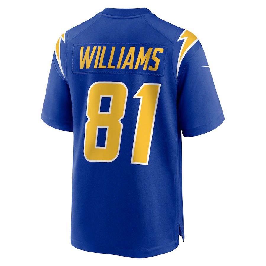 LA.Chargers #81 Mike Williams Royal Game Jersey Stitched American Football Jerseys