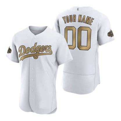 Custom Baseball Jerseys Los Angeles Dodgers White 2022 All Star Game Stitched Jerseys Elite