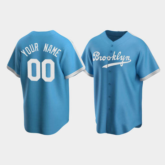 Custom Baseball Los Angeles Dodgers Light Blue Stitched Jerseys
