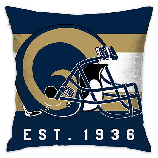 Personalized Football  Los Angeles Rams Design Pillowcase Decorative Throw Pillow Cover