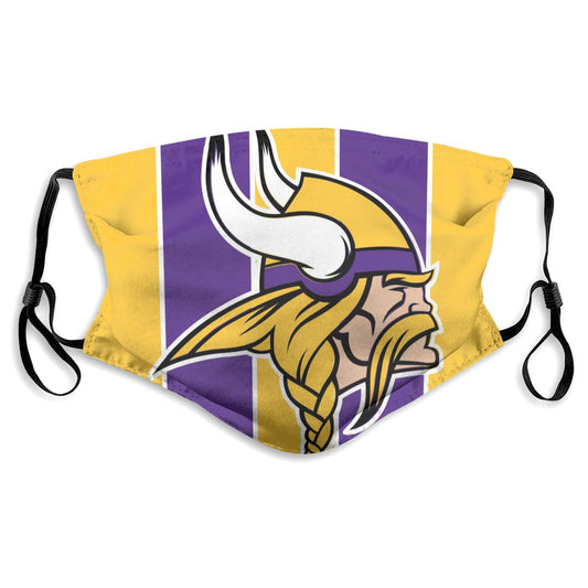 Custom Football Personalized MN. Viking 01- Yellow Dust Face Mask With Filters PM 2.5