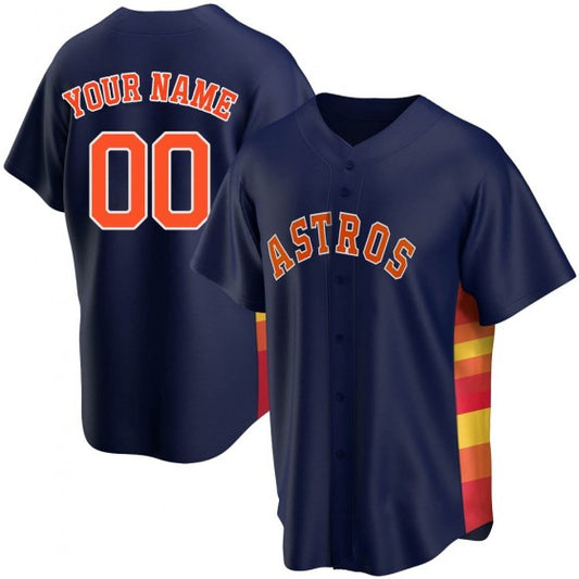 Custom Baseball Jerseys Houston Astros Navy Stitched Jerseys