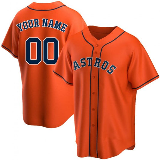 Custom Baseball Jerseys Houston Astros Orange Stitched Jerseys