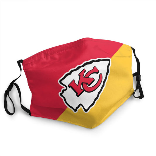 Custom Football Personalized Kansas City Chiefs Dust Face Mask With Filters PM 2.5