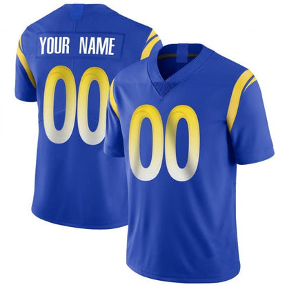 Custom LA.Rams Royal Football Jerseys Stitched Limited Jerseys 2022 Super Bowl LVI