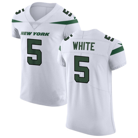 NY.Jets #5 #5 Mike White Spotlight White Vapor Untouchable Elite Custom Jersey Stitched American Football Jerseys