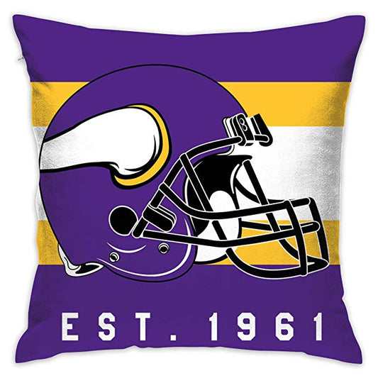Personalized Football Minnesota Vikings Design Pillowcase Decorative Throw Pillow Cover