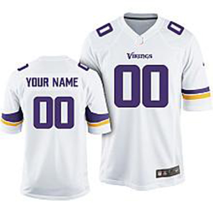 Custom MN.Vikings White Limited Jersey Stitched Jerseys Football Jerseys