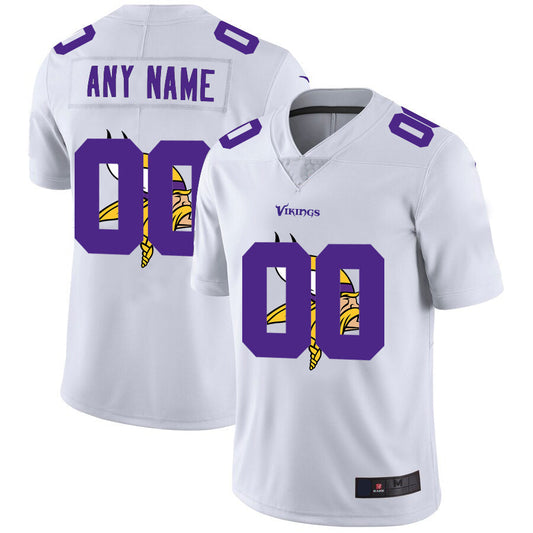 Custom MN.Vikings White Team Big Logo Vapor Untouchable Limited Jersey Stitched Jerseys American Football Jerseys