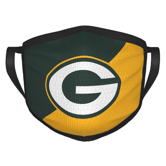 Custom Football Personalized Green Bay Packers Dust Face Mask With Filters PM 2.5