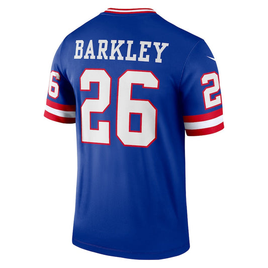 Football Jerseys NY.Giants #26 Saquon Barkley Royal Classic Player Legend Stitched American Jersey