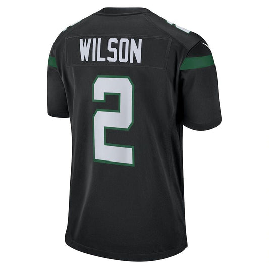 NY.Jets #2 Zach Wilson Black Alternate Game Jersey  Stitched American Football Jerseys